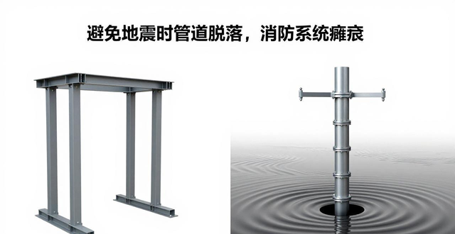 单管抗震支架作用 避免地震时管道脱落消防系统瘫痪